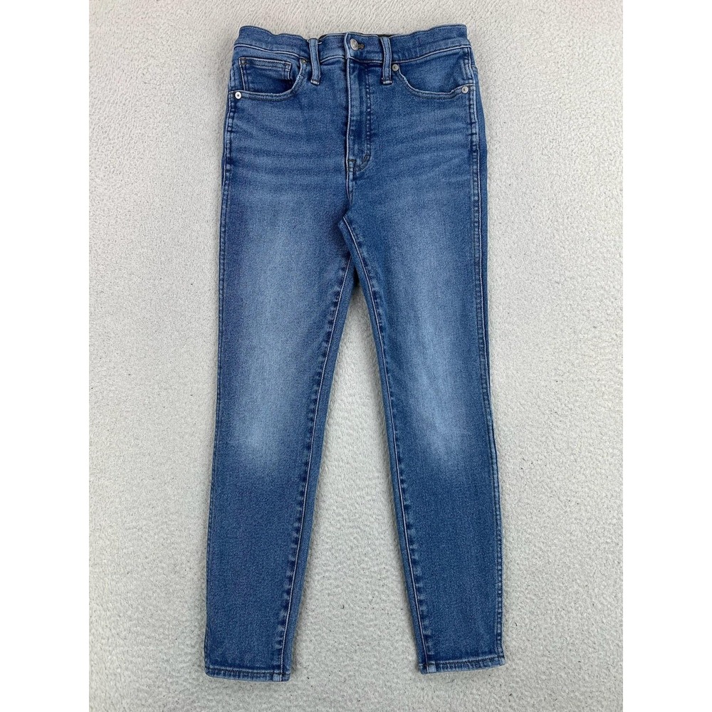 Madewell 10" High-Rise Skinny Crop Jeans Womens 27 Blue Wash Stretch Denim